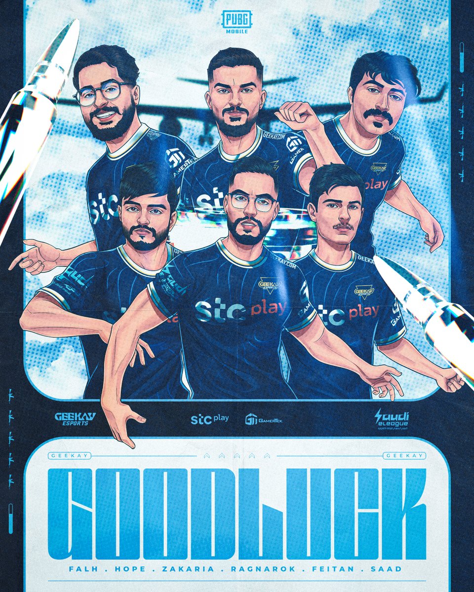 We are ready for PUBG Mobile Saudi eLeague.
Locked, loaded, and aiming for the top with our roster. 🔥

<a href="/Addasi10/">Ragnarok</a> – Player
Hope – Player
<a href="/neverSAAD21/">GKSAAD21</a> – Player
<a href="/GeekayFALH/">FALH :</a> – Player
SAAFG – Player
<a href="/Zakaria0961/">Zakaria</a> – Player
<a href="/FeitaGeek/">FeitaGeek</a> – Coach

#GK_FTW #PUBGMobile #SELPUBGMobile