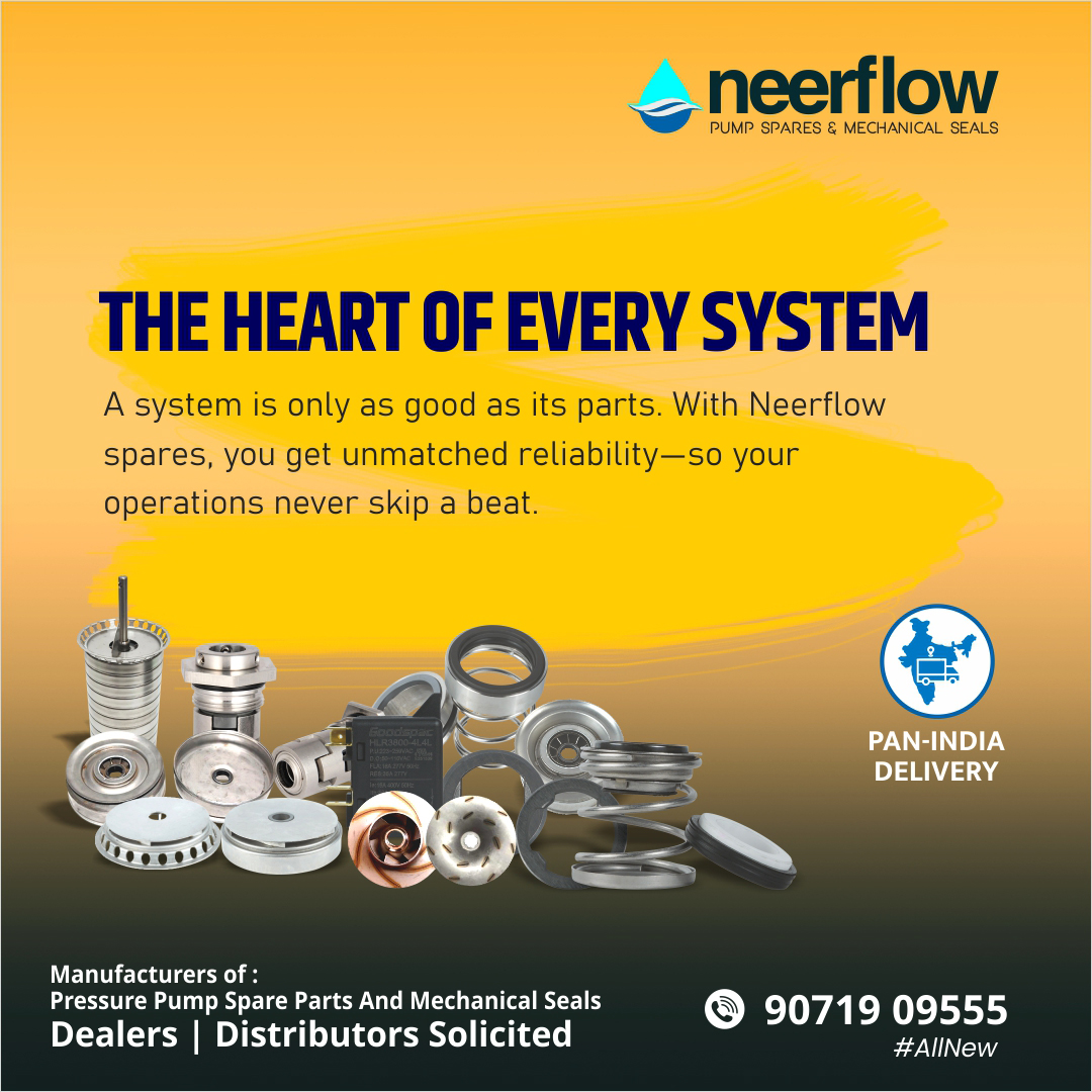 Neer_flow's tweet image. A system is only as good as its parts. With Neerflow spares, you get unmatched reliability—so your operations never skip a beat.
Visit us at:
🌐 neerflow.com
#spareparts #spare #submersiblespareparts #pumpspareparts #neerflow #pressurepump #manufacturer #QualityMatters