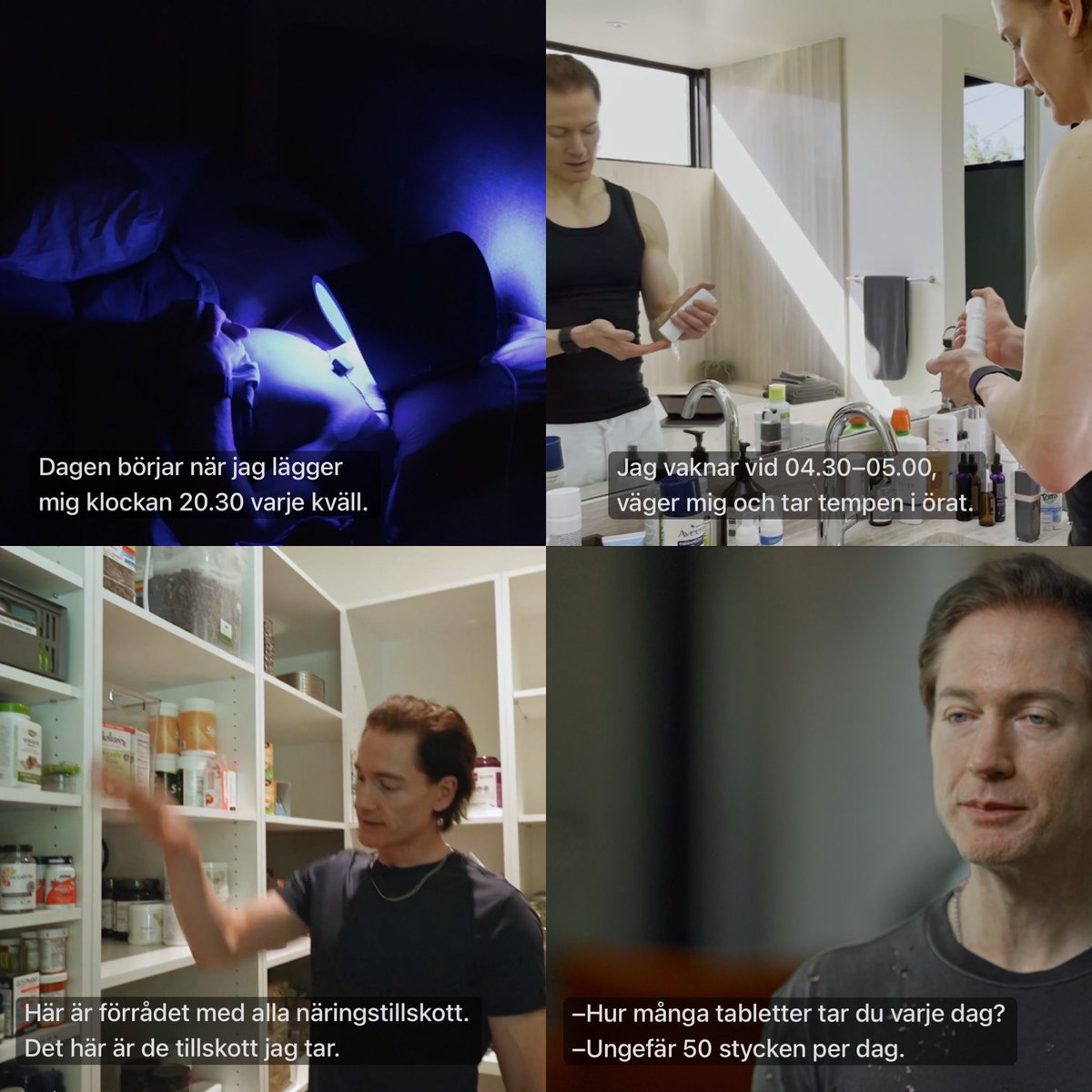 Tittade på SVT:s Smartare än hjärnan, avsnitt 2, där techmiljardären Bryan Johnson berättar hur han ska leva för evigt och tänker bara: Stackars människa!
Jag tror att man lever längre på vänner och vin, än på ensamhet och kosttillskott. Glad helg!