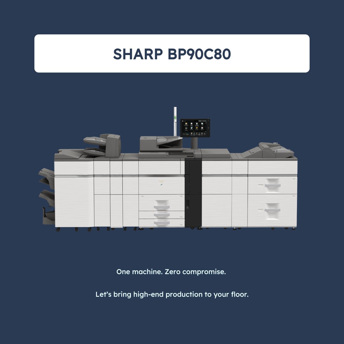 fdsgroupuk's tweet photo. 🚀 Power Meets Precision: Meet the SHARP BP-90C80

⚡ 80 pages per minute
🎯 2400 x 2400 dpi 
📦 Fiery® print server
📈 Built for volume

📘Saddle-stitch booklets
📎 Multi-position stapling
📄 Z-fold, C-fold, Half-fold, Accordion-fold
📁 Hole punching 

Interested? Let’s talk. https://t.co/FjNXCJHb1Y