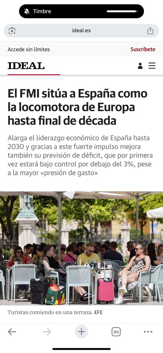 ❗️Las medidas económicas impulsadas por Pedro Sánchez para salir de la crisis tras el Covid dan sus frutos. La Economía española crece más del triple que la eurozona en 2025 📈💪🏽 <a href="/ideal_almeria/">ideal_almeria</a> 

🔗 ideal.es/economia/fmi-r…

🔗 ideal.es/economia/fmi-s…