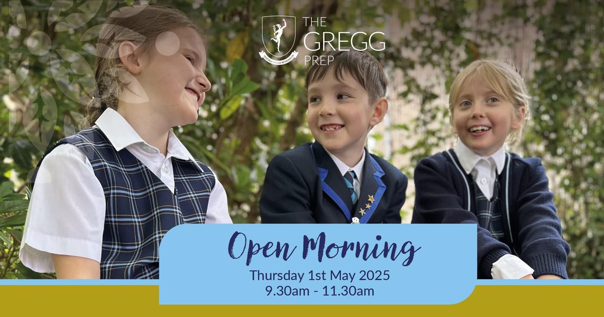 TheGreggPrep's tweet photo. Are you looking for the best start to your child's education?

Come along to our #OpenMorning on Thurs 1st May to discover for yourself why we are the right choice for your child's education.

Book here: https://t.co/NJcAg9HIsF

#IndependentSchool #PrepSchool
#SouthamptonSchools https://t.co/df817PK208
