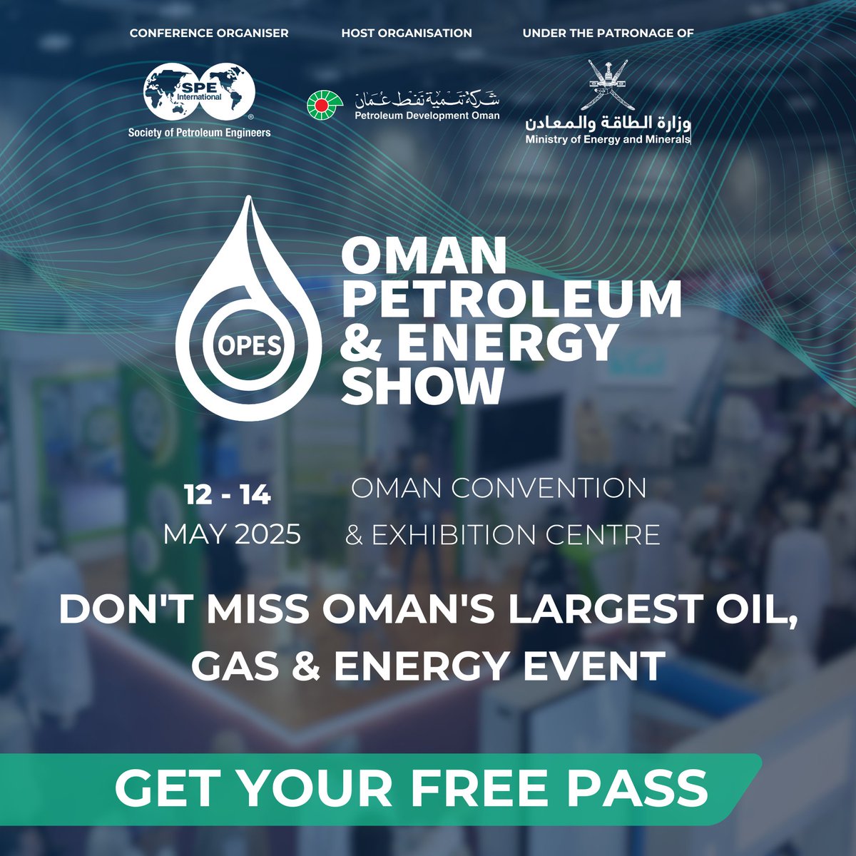Don't miss your opportunity to interact with and source cutting-edge solutions, gain essential insights on developments and trends in the energy industry and grow your network at Oman Petroleum &amp; Energy Show 2025!

👉Get your free ticket now: bit.ly/4iB82LS

#OPES2025