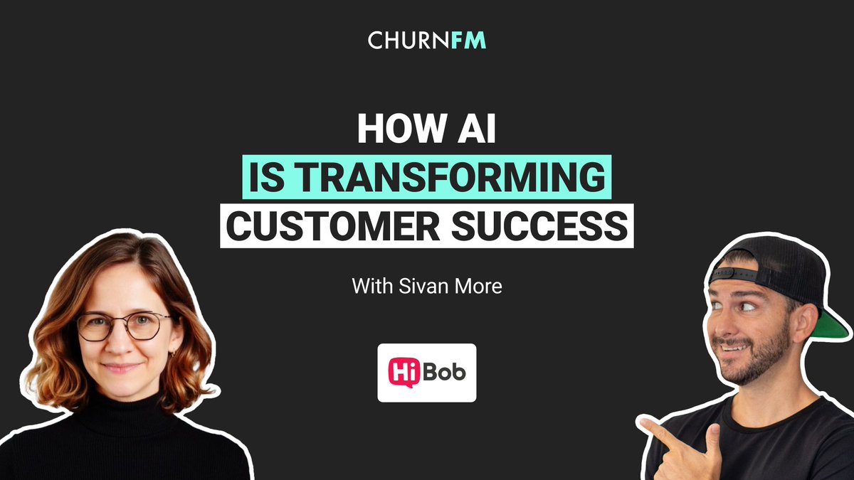 This week on the show we have <a href="/sivanmore/">Sivan More</a>, VP of Customer Success at <a href="/HiBob_HR/">@HiBob_HR</a>.

In this episode, Sivan shared how AI is reshaping Customer Success and what is not changing. Click to listen: churn.fm/episode/how-ai…