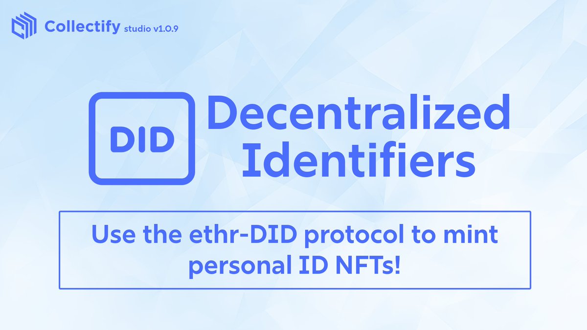 In the Era of AI and more sophisticated botting, Decentralized ID presents a solution to trusting other users 🤝

Check out our DID-contract tool. Creators can generate their own domain contracts by adding prefixes and suffixes, as part of an identity system... yes like ENS - but