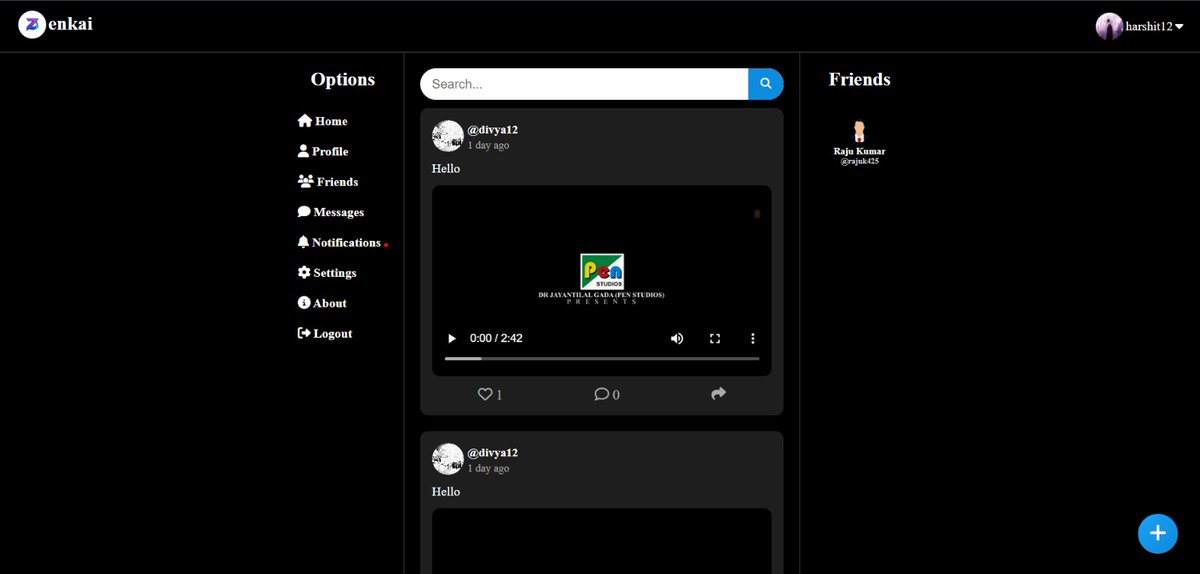 I made a social media website for hackathon. It has like, comment, post, notifications, follow and unfollow system. Even though hackathon is ended but i keep added thing in that project.
Github code -> github.com/AniketKumar15/…
#web #webdesigner #WebDev #Coding #coder