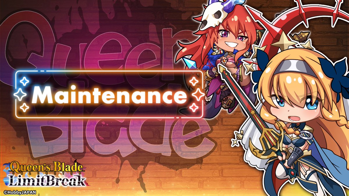 [Maintenance Announcement]
👷‍♀️We will be conducting regular maintenance operations in the game.
🚧Time: 4/28, 4:00 to 4:10 PM (JST)
During this period, it will not be possible to log in.
Thank you for your understanding and continued support!🔥
#QueenBladeLB