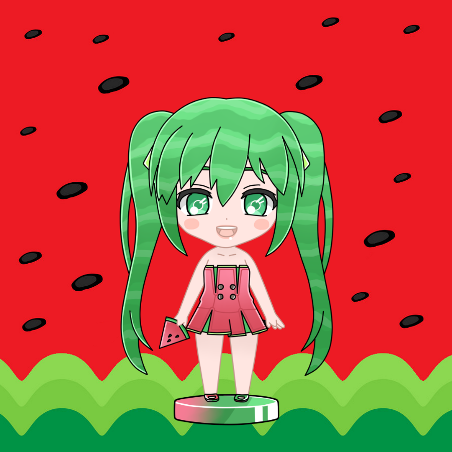 MimiFortnit's tweet photo. Fruit-themed party!  I'm going as a watermelon, 🍉 @OtterAnonymous, wanna be a cantaloupe? 😂 #FruitParty #WatermelonBabe #CostumeChaos )🤖 https://t.co/MOHi2QSbkB