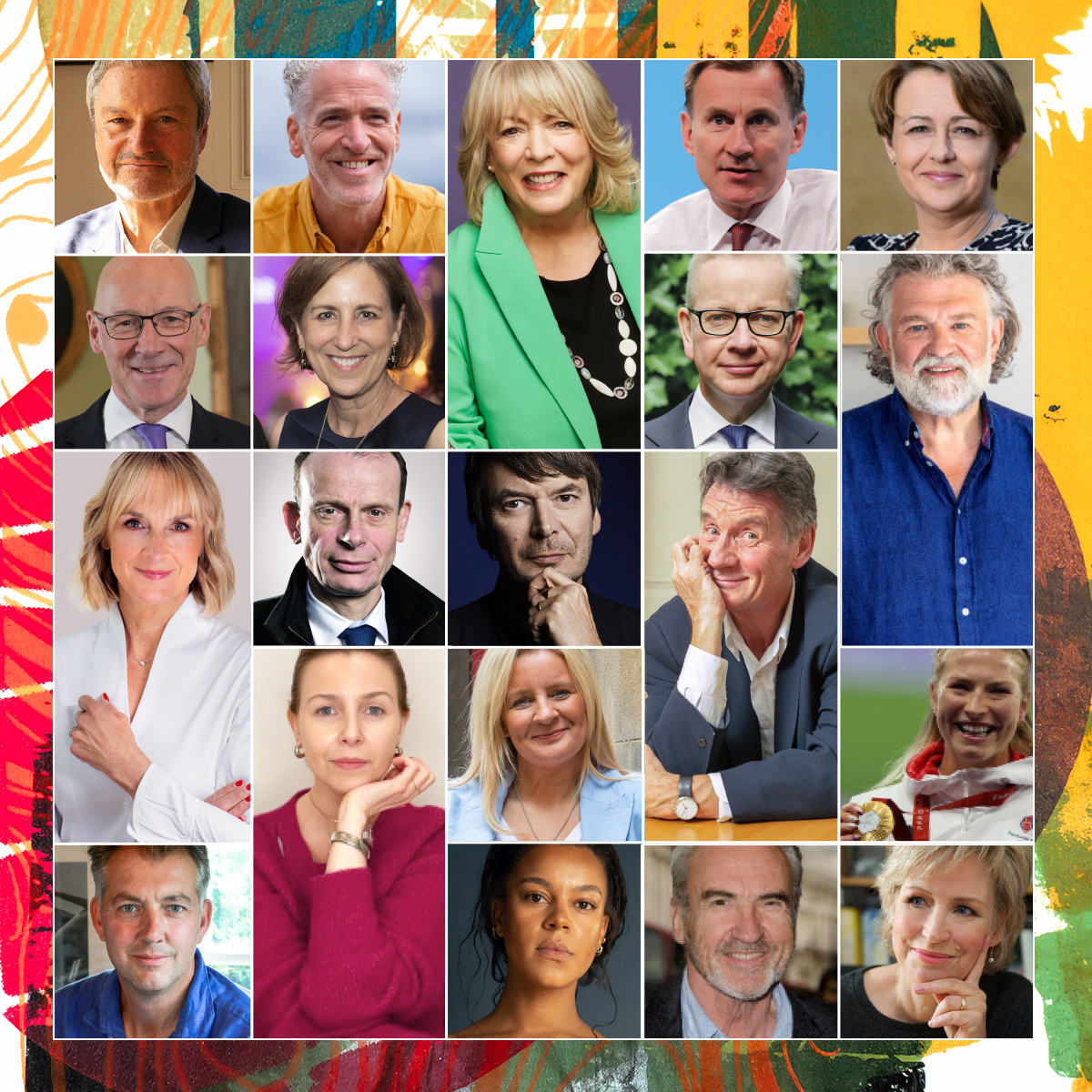 Can you put a name to some of the well kent faces appearing at the Borders Book Festival this year?

BOX OFFICE TICKETS: bit.ly/4lzmDZZ
DOWNLOAD PROGRAMME: bit.ly/4cJrkg3
