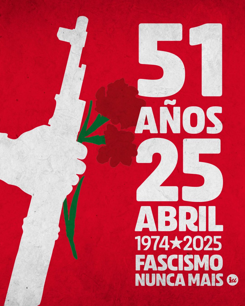 🌹 25 de abril siempre.

No hay tiranía que el pueblo organizado no pueda tumbar. El autoritarismo y belicismo del presente nos obligan a nunca olvidar.
