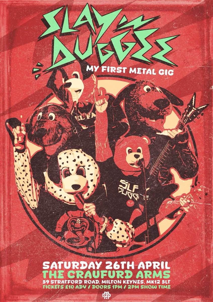 Saturday we will be teaching the kids of MILTON KEYNES how to METAL 🤘🐶🤘 Get yaselves to <a href="/craufurdarmsmk/">The Craufurd Arms</a>
