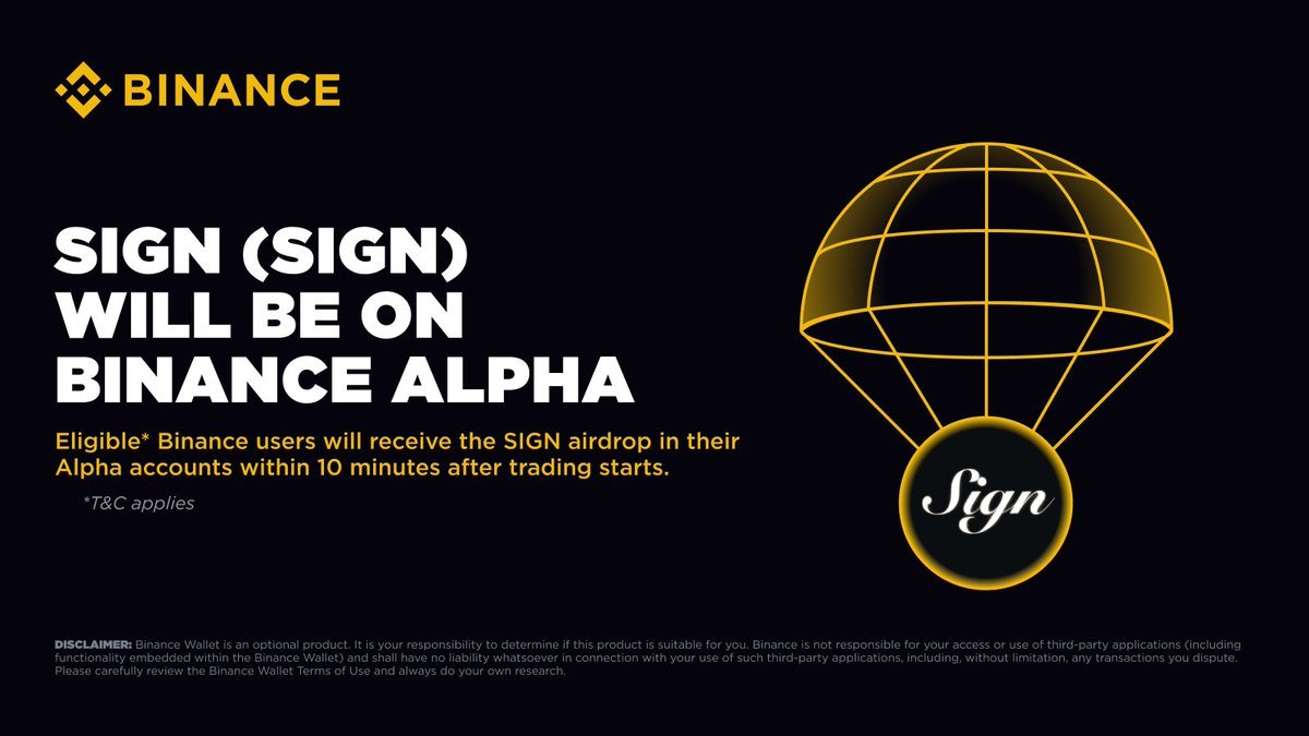 🔥 EthSign ($SIGN) is the first project on Binance Alpha launching an  airdrop with the Alpha Points system! 📅 Trading starts on April 28th.  Airdrop to users meeting Alpha Points requirement within
