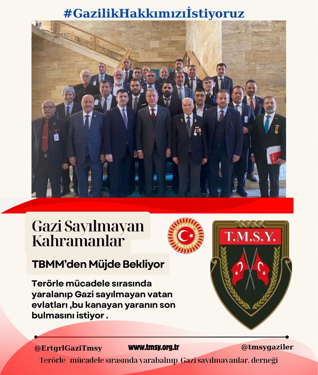 TMSY YÖRÜK ALİ SARI 2 (@alisar26694) on Twitter photo #GazilikHakkımızıİstiyoruz
SAYIN DEVLET BÜYÜKLERİMİZ TERÖRLE MÜCADELEDE YARALANAN SIVASIZ VE KERPİÇ EVLERİN ÇOÇUKLARI GAZİLİK ONURLARINI VE MADALYALARINI İSTİYOR
<a href="/RTErdogan/">Recep Tayyip Erdoğan</a>
<a href="/dbdevletbahceli/">Devlet Bahçeli</a>
<a href="/celebimehmet/">celebi59</a> <a href="/zorlu77/">Prof.Dr.Kürşad ZORLU</a>
<a href="/leventalyyildiz/">Levent Ali YILDIZ</a>
<a href="/mhrmkurt/">Muharrem KURT</a> <a href="/SayimMadak/">Dr. Sevim Sayım Madak 🇹🇷</a>
<a href="/MahinurOzdemir/">Mahinur Özdemir Göktaş</a> v1 #GazilikHakkımızıİstiyoruz
SAYIN DEVLET BÜYÜKLERİMİZ TERÖRLE MÜCADELEDE YARALANAN SIVASIZ VE KERPİÇ EVLERİN ÇOÇUKLARI GAZİLİK ONURLARINI VE MADALYALARINI İSTİYOR
<a href="/RTErdogan/">Recep Tayyip Erdoğan</a>
<a href="/dbdevletbahceli/">Devlet Bahçeli</a>
<a href="/celebimehmet/">celebi59</a> <a href="/zorlu77/">Prof.Dr.Kürşad ZORLU</a>
<a href="/leventalyyildiz/">Levent Ali YILDIZ</a>
<a href="/mhrmkurt/">Muharrem KURT</a> <a href="/SayimMadak/">Dr. Sevim Sayım Madak 🇹🇷</a>
<a href="/MahinurOzdemir/">Mahinur Özdemir Göktaş</a> v1