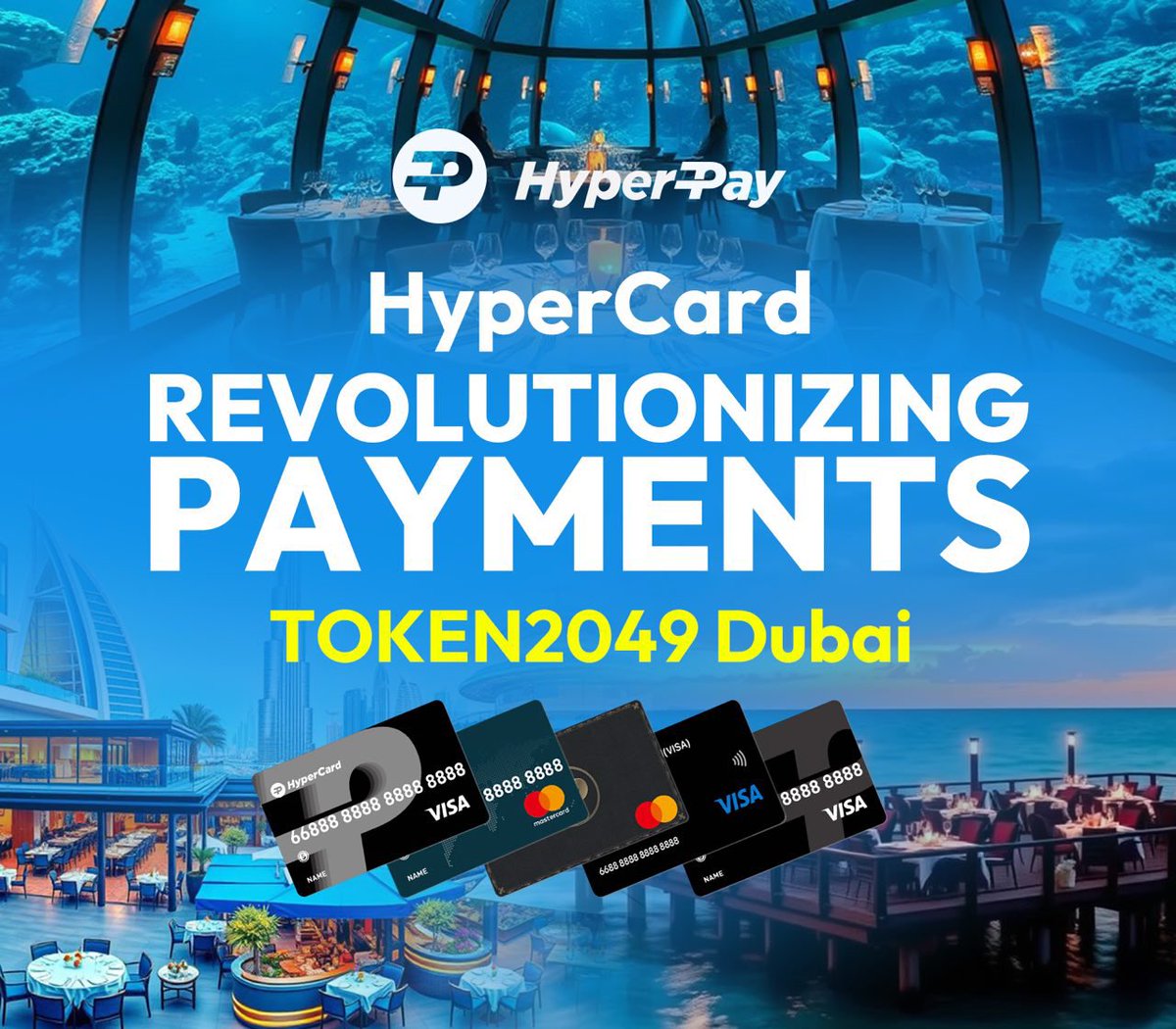 Hpx_Official's tweet photo. HyperCard - Revolutionizing Payments with Seamless Transactions and Instant Accessibility 🔥

Check out Dubai famous restaurants where you can use #HyperCard for seamless payments:

1. Burj Al Arab's Al Mahara
   - An underwater dining experience featuring fresh seafood and stunning views of marine life.

2. Nobu Dubai
   - A fusion of traditional Japanese and Peruvian cuisine, located in the luxurious Atlantis, The Palm.

3. At.mosphere
   - Situated on the 122nd floor of the Burj Khalifa, this restaurant offers breathtaking views along with gourmet cuisine.

4. Zuma
   - A contemporary Japanese izakaya-style restaurant known for its vibrant atmosphere and stylish decor.

5. Pierchic
   - Located at the end of a pier, this seafood restaurant offers stunning views of the Arabian Gulf and the Burj Al Arab.

https://t.co/wjCdXrVw5t