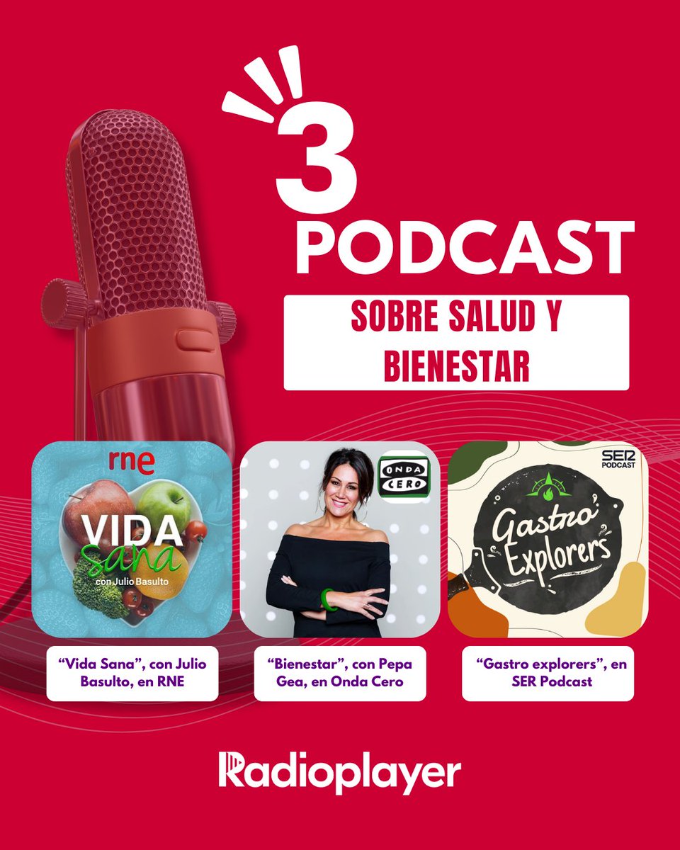 ¡Arranca el fin de semana! Desconecta de la rutina escuchando un buen podcast que te ayude a bajar el ritmo. Hoy te proponemos estos tres, sobre salud, gastronomía y bienestar. Ideas frescas y temas interesantes para salir de la rutina. ¿Los conocías?
⏩ Búscalos en Radioplayer