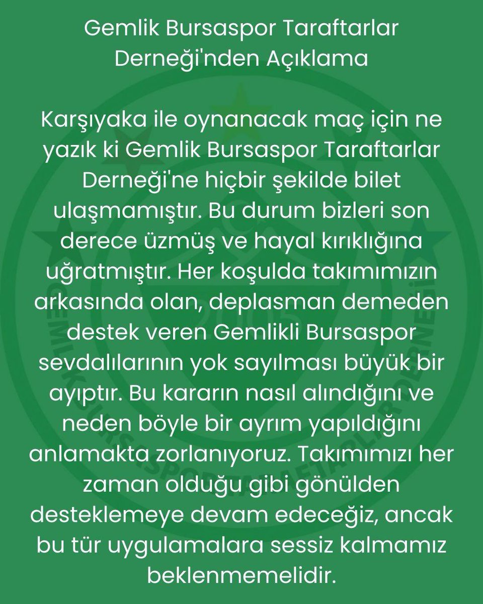 Gemlik Bursaspor Taraftarlar Derneği (@gemlikbtd) on Twitter photo 