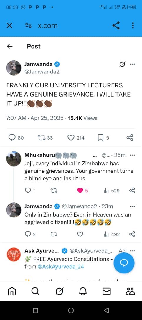 Raymond Majongwe (@rmajongwe) on Twitter photo <a href="/Jamwanda2/">Jamwanda</a> are you aware teachers have real grievances that need urgent attention.<a href="/ProgressiveOf/">PTUZ_Official</a> <a href="/MachenjeraP/">Petsola.</a> <a href="/rovabhora/">Munashe Rovabhora</a> <a href="/taundoro/">Taungana B. Ndoro</a> <a href="/FumaiGavin/">Fumai Mufakose : Taurotragus Oryx</a> <a href="/ishemukati/">Dr Ishe Mukati(PHD)</a> <a href="/Jamwanda2/">Jamwanda</a> are you aware teachers have real grievances that need urgent attention.<a href="/ProgressiveOf/">PTUZ_Official</a> <a href="/MachenjeraP/">Petsola.</a> <a href="/rovabhora/">Munashe Rovabhora</a> <a href="/taundoro/">Taungana B. Ndoro</a> <a href="/FumaiGavin/">Fumai Mufakose : Taurotragus Oryx</a> <a href="/ishemukati/">Dr Ishe Mukati(PHD)</a>