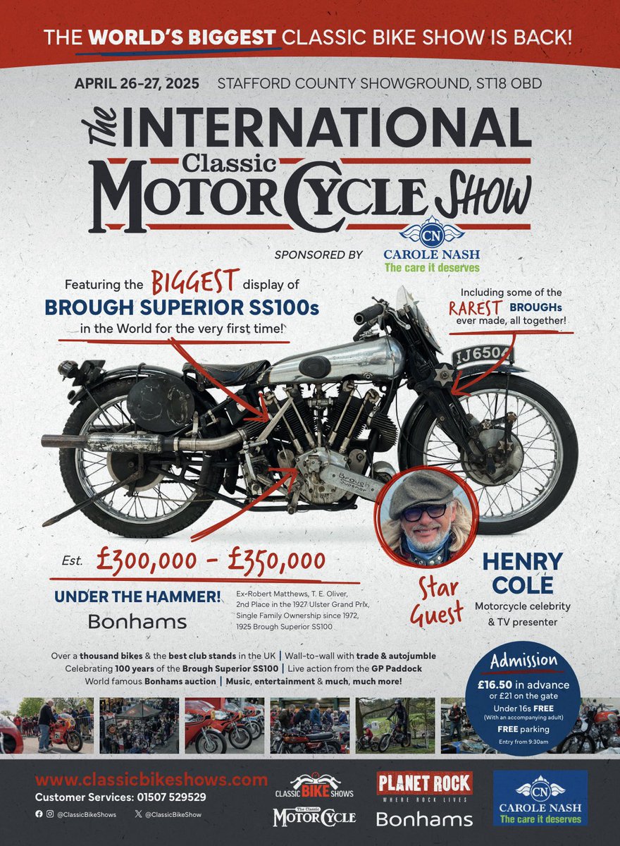 Paul Anthony (@paulanthonyrock) on Twitter photo If youre a Biker like me, and youāre stuck for something to do this weekend why not head to the <a href="/classicbikeshow/">ClassicBikeShows</a> International Classic Motorcycle show on this weekend at the Staffordshire County Showground.
Look forward to seeing you there on Sunday for a mooch aboutā¦.. If youre a Biker like me, and youāre stuck for something to do this weekend why not head to the <a href="/classicbikeshow/">ClassicBikeShows</a> International Classic Motorcycle show on this weekend at the Staffordshire County Showground.
Look forward to seeing you there on Sunday for a mooch aboutā¦..