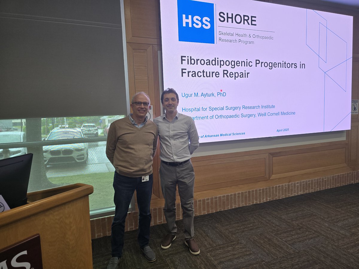 UAMS Physiology & Cell Biology (@uams_physiology) on Twitter photo Dr. Ugar Ayturk from Weill Cornell Medical College New York, presented his Seminar Talk Thursday April 24th, 2025. Hosted by Dr. Roy Morello <a href="/uamshealth/">UAMS Health</a> <a href="/UAMS_COM/">UAMS College of Medicine</a> Dr. Ugar Ayturk from Weill Cornell Medical College New York, presented his Seminar Talk Thursday April 24th, 2025. Hosted by Dr. Roy Morello <a href="/uamshealth/">UAMS Health</a> <a href="/UAMS_COM/">UAMS College of Medicine</a>
