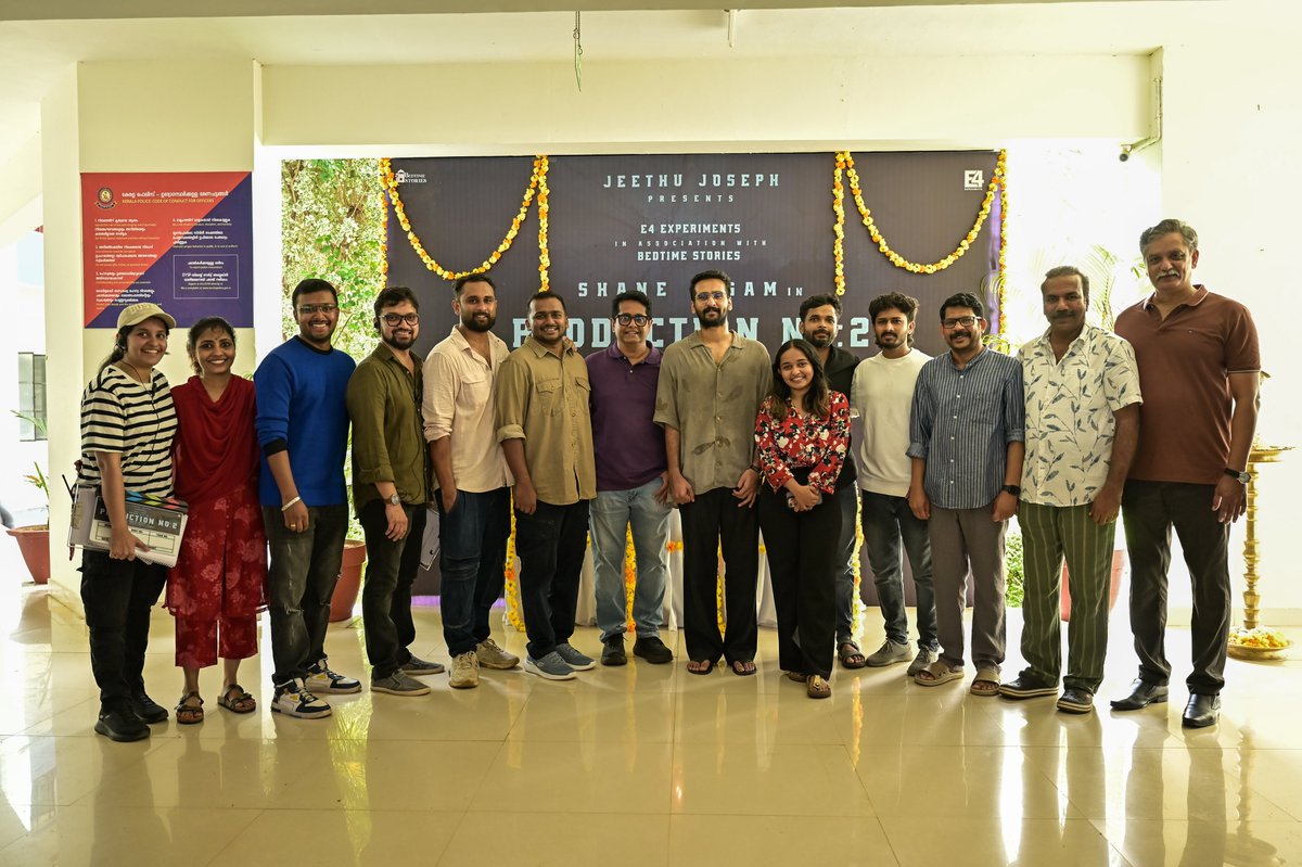 Happy to announce the commencement of Production No: 2 directed by Martin Joseph, under the banner of E4 Experiments in association with Bedtime Stories. Title to be revealed soon.!

#ShaneNigam
#JeethuJoseph
#MukeshRMehta
#CVSarathi
#E4Experiments
#BedtimeStories