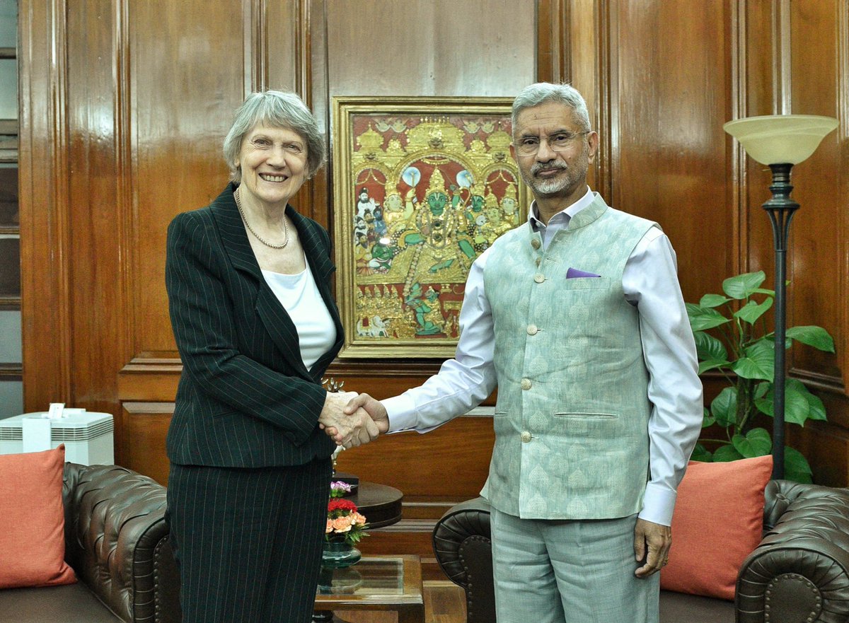 Dr. S. Jaishankar (@drsjaishankar) on Twitter photo Good to meet former PM of New Zealand <a href="/HelenClarkNZ/">Helen Clark</a> this evening.
Appreciate her support and solidarity on the Pahalgam terrorist attack.
Discussed cooperation in health and development. Good to meet former PM of New Zealand <a href="/HelenClarkNZ/">Helen Clark</a> this evening.
Appreciate her support and solidarity on the Pahalgam terrorist attack.
Discussed cooperation in health and development.