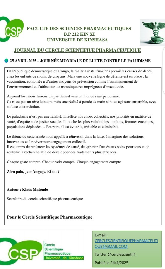 Un congo sans paludisme c'est possible 
<a href="/OMSRDCONGO/">OMS RDC</a> 
<a href="/SEP_DRC/">ANEP-RDC 🇨🇩</a> 
<a href="/PNMLS_RDC/">PNMLS R.D. CONGO</a> 
<a href="/PNMLS1/">PNMLS</a> 
<a href="/PNMLS_OFFICIEL/">PNMLS</a>
