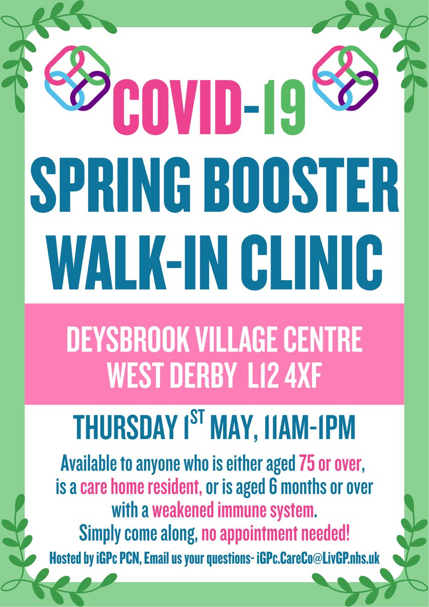 Come and get your Spring COVID Booster! #igpcpcn