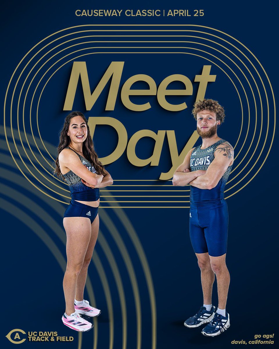 One more time at 🏡 

🆚 Sac State 🐝
📍 Toomey Field and Woody Wilson Track
🏃‍♂️ All Day
📊 available on website 

#GoAgs
