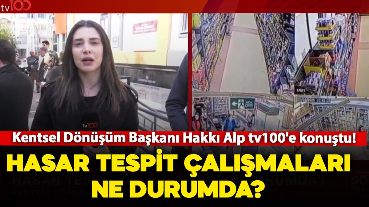 Kentsel Dönüşüm Başkanı Hakkı Alp tv100'e konuştu! Hasar tespit çalışmaları ne durumda? İşte detaylar 

tv100.com/kentsel-donusu… 
<a href="/seliinserra/">Selin Serra</a>