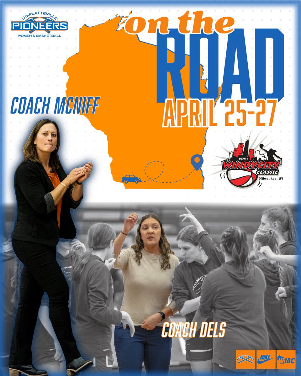 On the road to Milwaukee this weekend—looking for future Pioneers! 🏀💙🧡

#SwingTheAxe ⛏