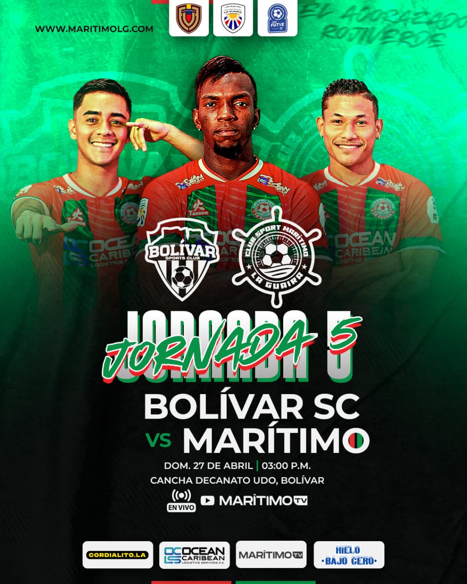 ¡Vamos Marítimo!

#PasiónRojiverde
#Futve2 
#LaGuaira