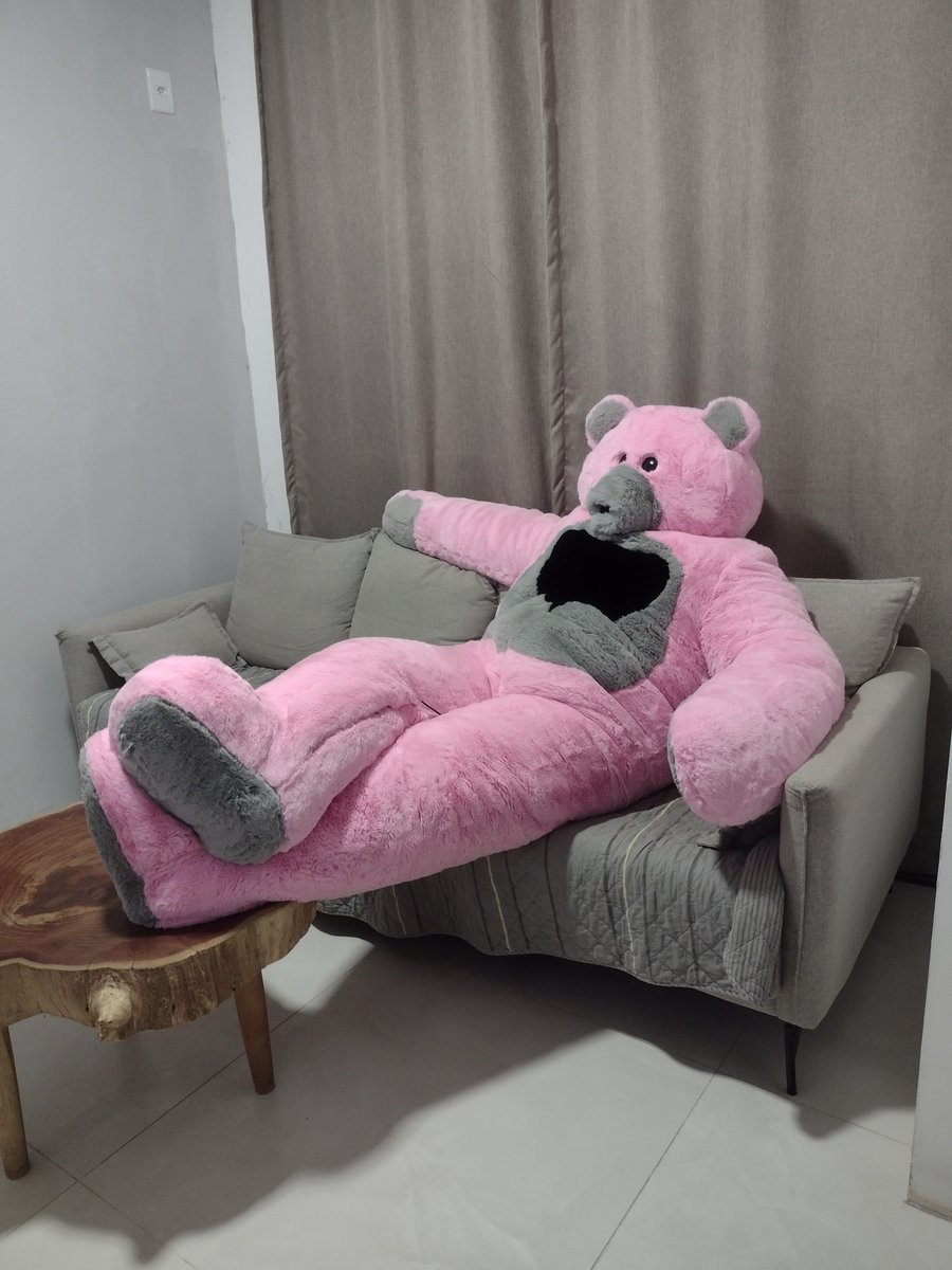 ric_brandt's tweet image. Lazy Teddy Pinkman on the couch
#plushsuit #teddybear