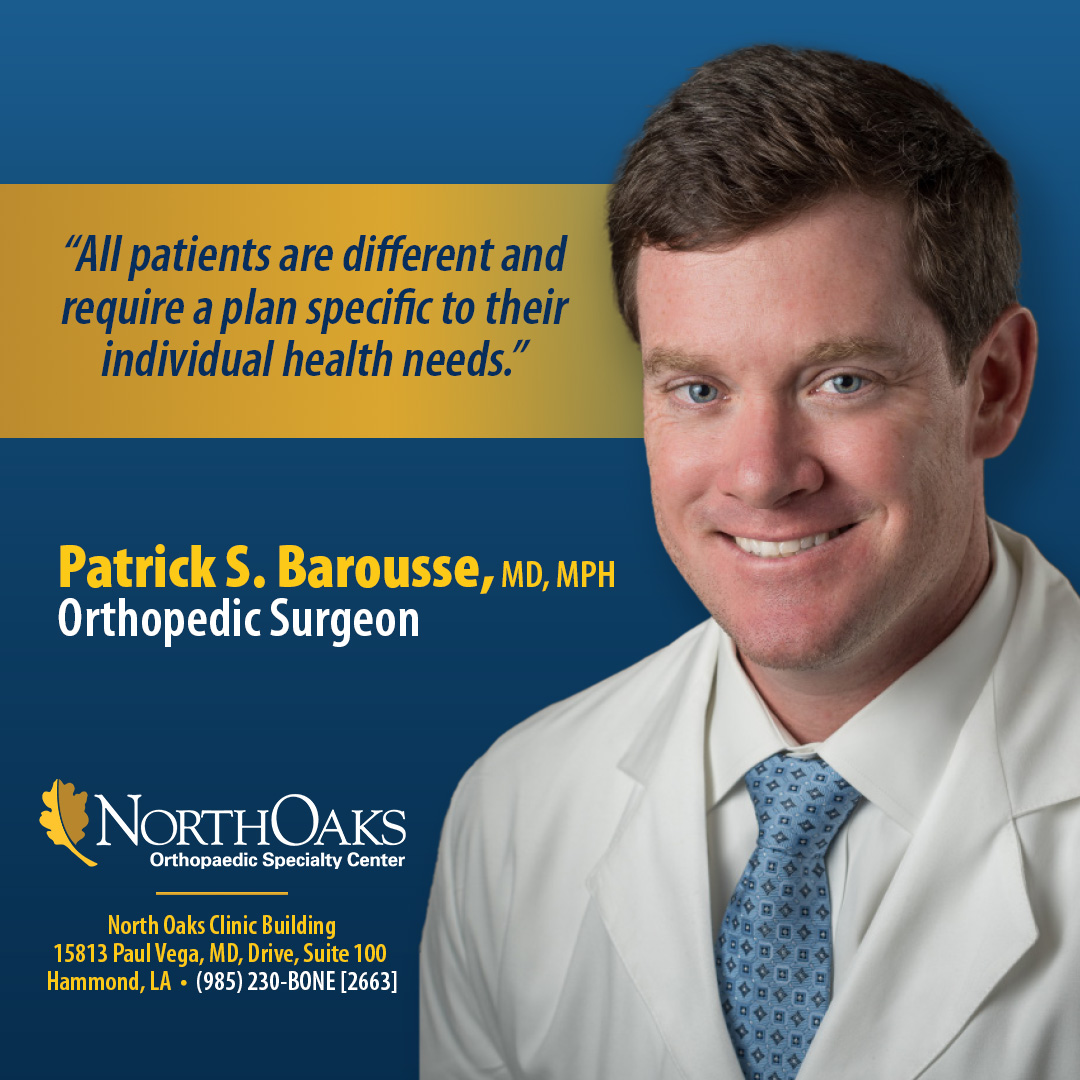 👣 Stepping into comfort starts here!

Dr. Barousse, our expert orthopedic surgeon, specializes in treating foot and ankle conditions to get you back on your feet—pain-free.
Appointments are now open! 🦶

📞 Call 985-230-BONE (2663) to schedule today.
bit.ly/3RktDwb
