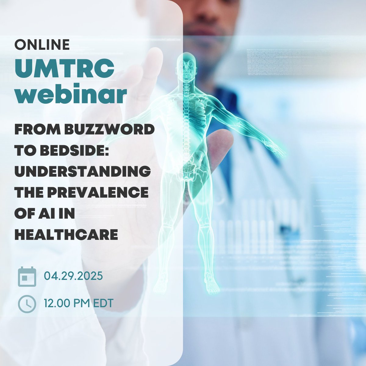 Curious about just how prevalent AI is in healthcare today? Register for our presentation next week - From Buzzword to Bedside: Understanding the Prevalence of AI in Healthcare! 

Register now! ➡️events.zoom.us/ev/AlbbJhUvh54…