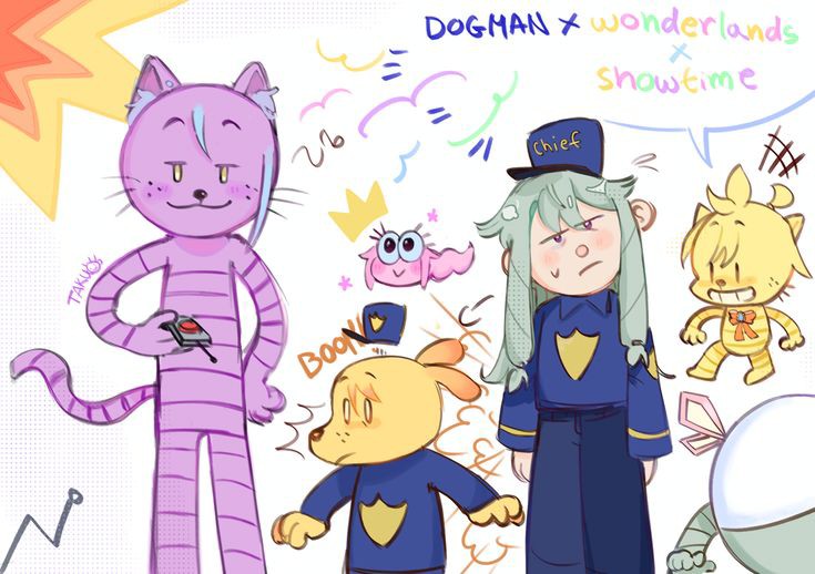 ruizksimiro's tweet image. I tried to make Wonderlands x Showtime in the style of Dog Man.โนโ โฝโ โนโ
