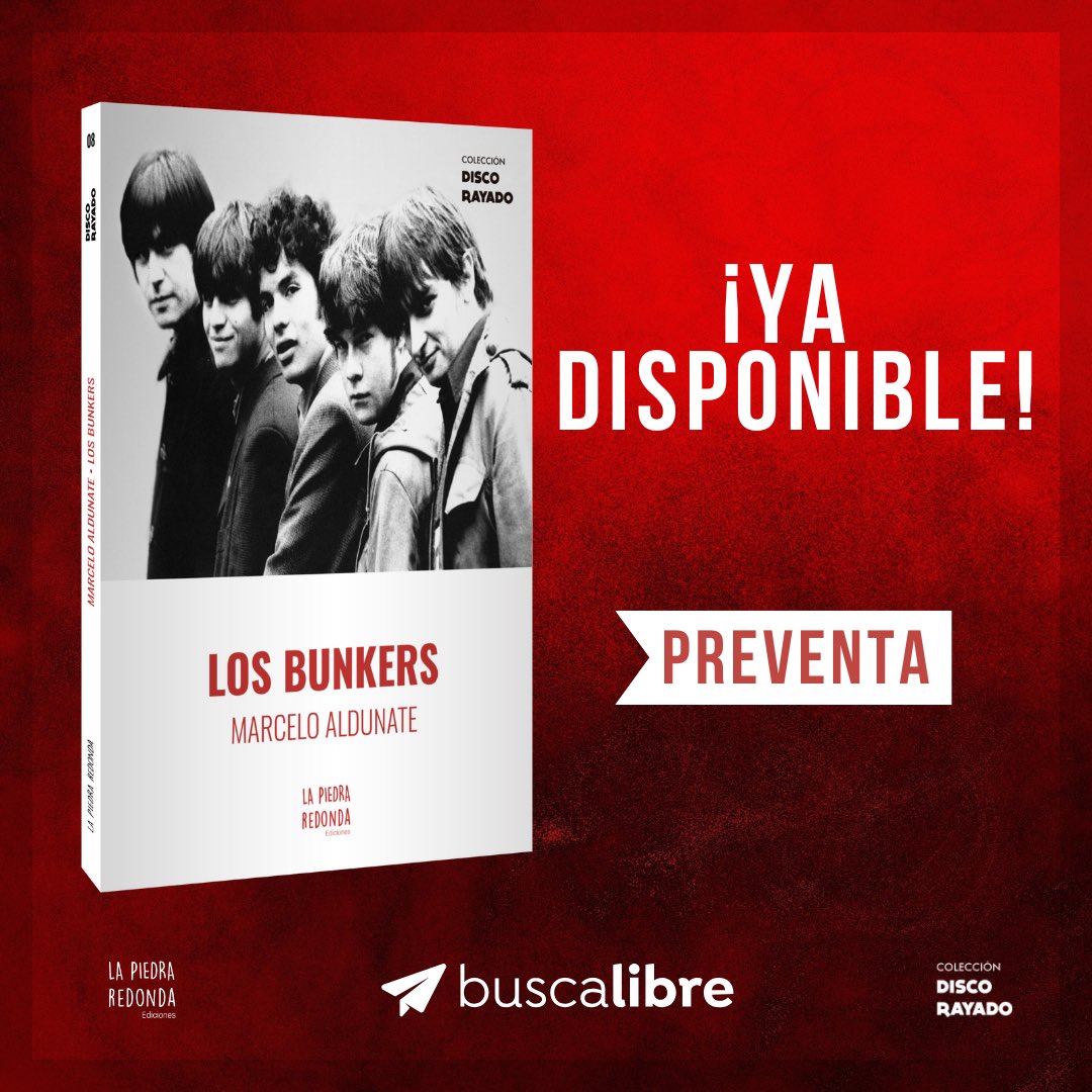 Ya está disponible un nuevo volumen de la colección Disco Rayado: “Los Bunkers”, el disco debut de la banda penquista, escrito por Marcelo Aldunate, testigo privilegiado de la historia  del grupo. 🔥🔥🔥🔥#LosBunkers 
 Preventa exclusiva en Buscalibre: buscalibre.cl/libro-los-bunk…