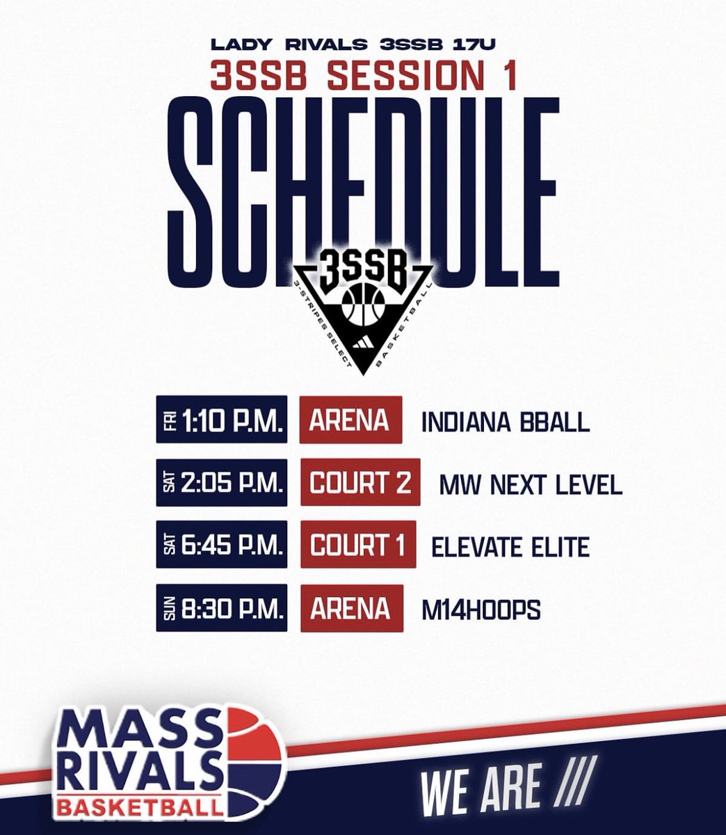 elyse ngenda (@elysengenda) on Twitter photo Here’s my schedule for 3SSB Session 1 in Rockhill South Carolina!!
<a href="/LadyRivals/">Lady Rivals</a> <a href="/IAMCoachU1/">Ushearnda Rae</a> <a href="/NewHamptonWBB/">Women's Basketball | New Hampton School</a> Here’s my schedule for 3SSB Session 1 in Rockhill South Carolina!!
<a href="/LadyRivals/">Lady Rivals</a> <a href="/IAMCoachU1/">Ushearnda Rae</a> <a href="/NewHamptonWBB/">Women's Basketball | New Hampton School</a>