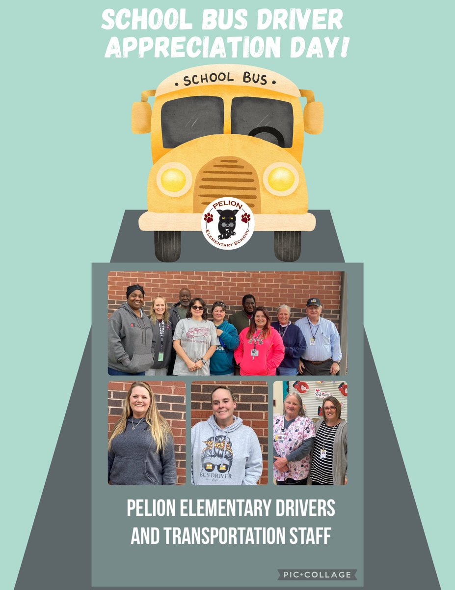 Pelion Elementary (@pes_panthernews) on Twitter photo Attention PES Family! We want to give an enormous #PantherPRIDE shoutout to our fantastic school bus drivers! They ensure our darlings travel safely to and from school! They really @WinTheDay! WE LOVE YOU!
<a href="/principalgerald/">Francina</a> <a href="/ShirleyWaldy/">Shirley Waldy</a> <a href="/DeanneRicard/">Deanne Ricard</a> Attention PES Family! We want to give an enormous #PantherPRIDE shoutout to our fantastic school bus drivers! They ensure our darlings travel safely to and from school! They really @WinTheDay! WE LOVE YOU!
<a href="/principalgerald/">Francina</a> <a href="/ShirleyWaldy/">Shirley Waldy</a> <a href="/DeanneRicard/">Deanne Ricard</a>