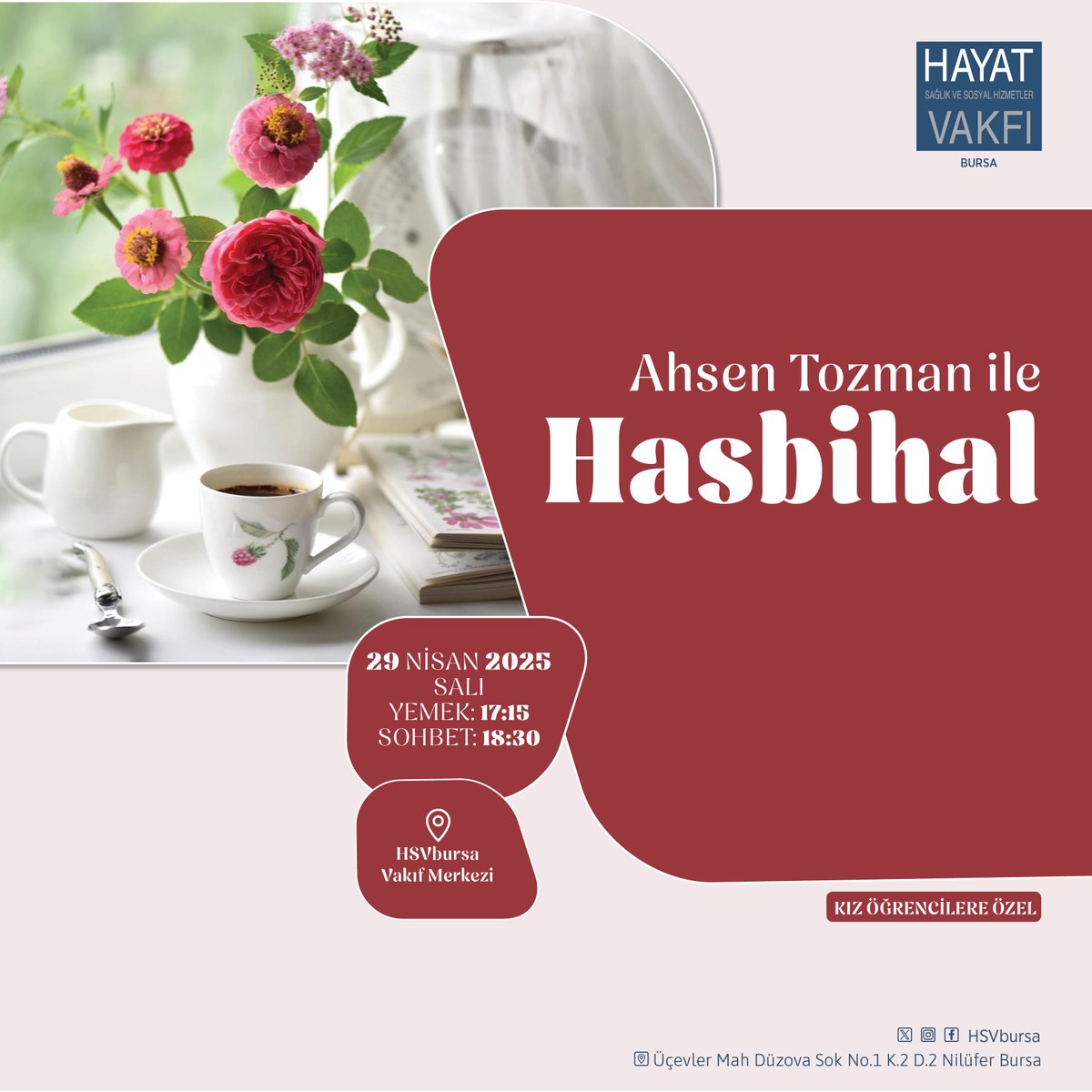 Hayat yolculuğunda, bazen bir kelam, bazen de bir gönül sohbeti ruhumuzu dinlendirir, kalpleri arındırır “Kalpler ancak Allah’ı zikretmekle huzur bulur.” (Ra’d, 28) ayetinin sırrınca, biz de gönlümüze şifa olacak bir hasbihal için bir araya geliyoruz. Kıymetli Ahsen Tozman