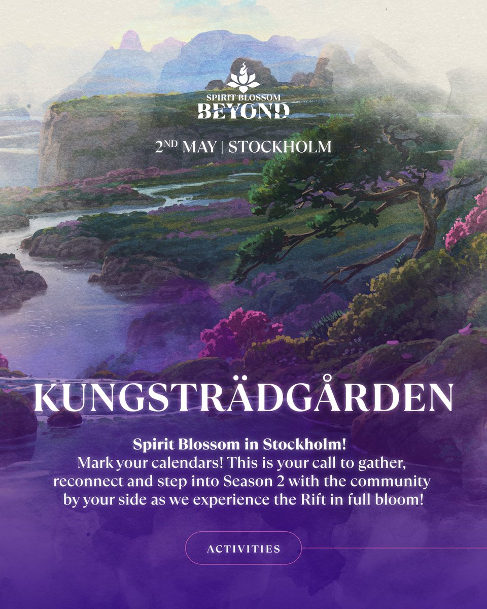 LoLUKN's tweet photo. 🌸 Spirit Blossom in Stockholm! 🌸
Join Mie Rose & Elvea at Kungsträdgården for cosplay & surprises, then head to Red Bull Gaming Sphere where Thebausffs is ready to challenge you with exclusive #SpiritBlossom skin codes up for grabs!
Tag your duo. Don’t miss the bloom.
🗓️ 2 May
📌 Kungsträdgården from 10AM CEST
📌 Red Bull Gaming Sphere from 5PM CEST
🔗➡️ https://t.co/cxRhRpP9Wr