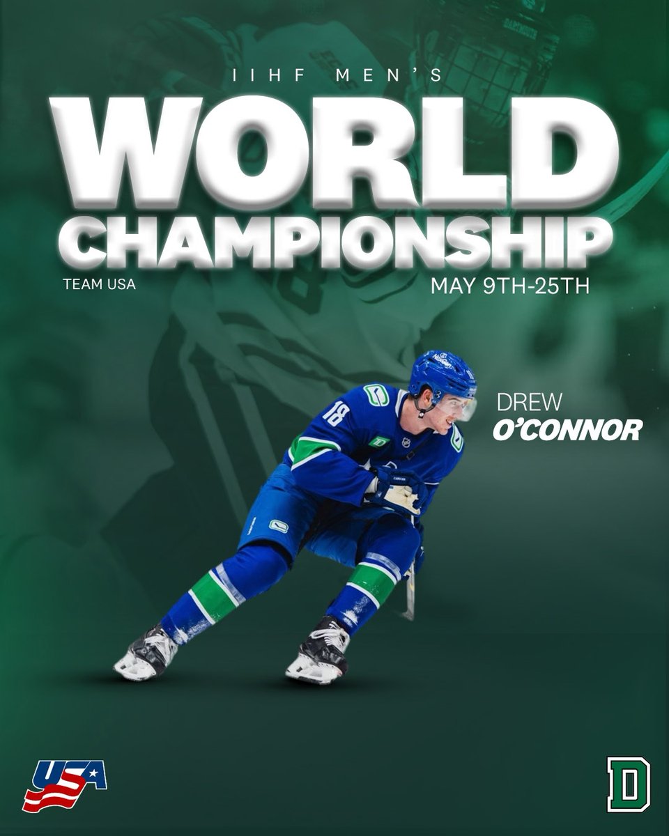 Dartmouth Men's Hockey (@dartmouth_mih) on Twitter photo 📰| For the second time in his career, former Dartmouth forward Drew O'Connor '22 will represent Team USA (<a href="/usahockey/">USA Hockey</a>) at the IIHF World Championship
📰: dartsports.co/4iDMr4L
#GoBigGreen | #TheWoods🌲 📰| For the second time in his career, former Dartmouth forward Drew O'Connor '22 will represent Team USA (<a href="/usahockey/">USA Hockey</a>) at the IIHF World Championship
📰: dartsports.co/4iDMr4L
#GoBigGreen | #TheWoods🌲