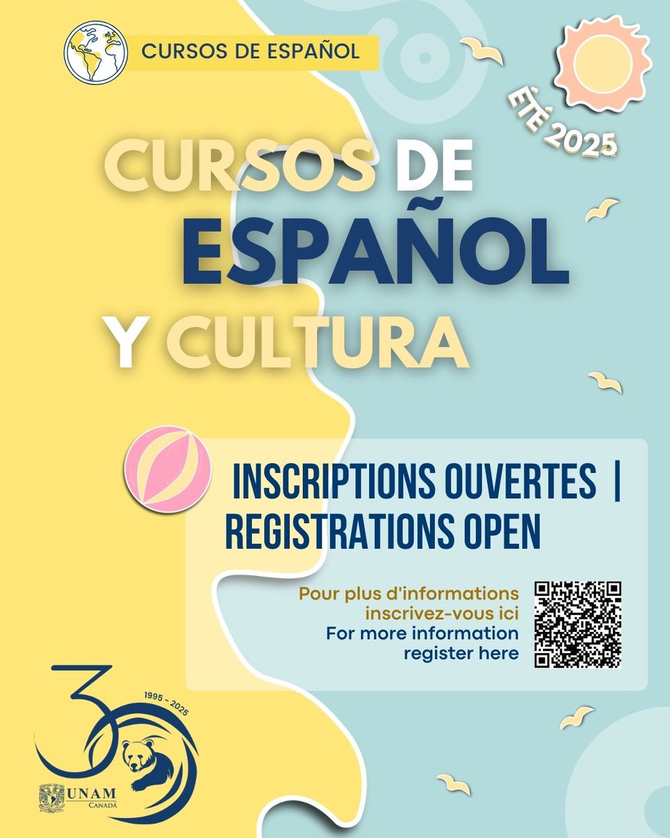 Une opportunité fantastique pour tous ceux qui cherchent à apprendre l’espagnol cet été!

Maîtriser une nouvelle langue peut ouvrir des portes incroyables.

Si vous souhaitez en savoir plus, vous pouvez visiter le lien:
canada.unam.mx/fr/formulaire-…