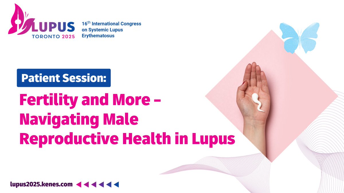 🧬 Men’s health in focus at #LUPUS2025
Join the session on male fertility &amp; lupus led by Dr. Luis Fernando Perez, with patient stories &amp; expert insights.
🗓️ 22 May | 🕒 16:45–17:45 | 📍 Queens Quay

An essential session for all!
Be there: bit.ly/4lM5qwx