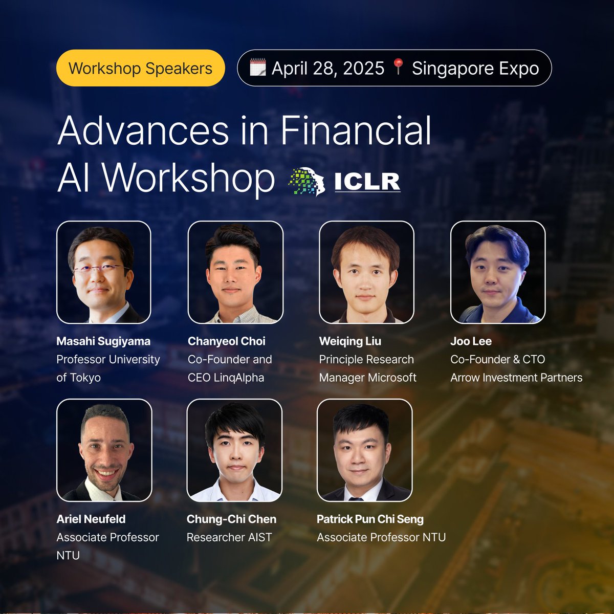 RBCBorealis's tweet image. We have a workshop at @iclr_conf ! 👏

👥 💡Our team members are taking part in organizing the &apos;Advances in Financial #AI workshop&apos; at #ICLR2025. 
 
🗓️ April 28, 2025
⏰ 9:00am - 6:00pm SGT
📍 #Singapore EXPO, Hall 4 #2

Want to learn more? Visit ➡️lnkd.in/gh3tF6Dj…