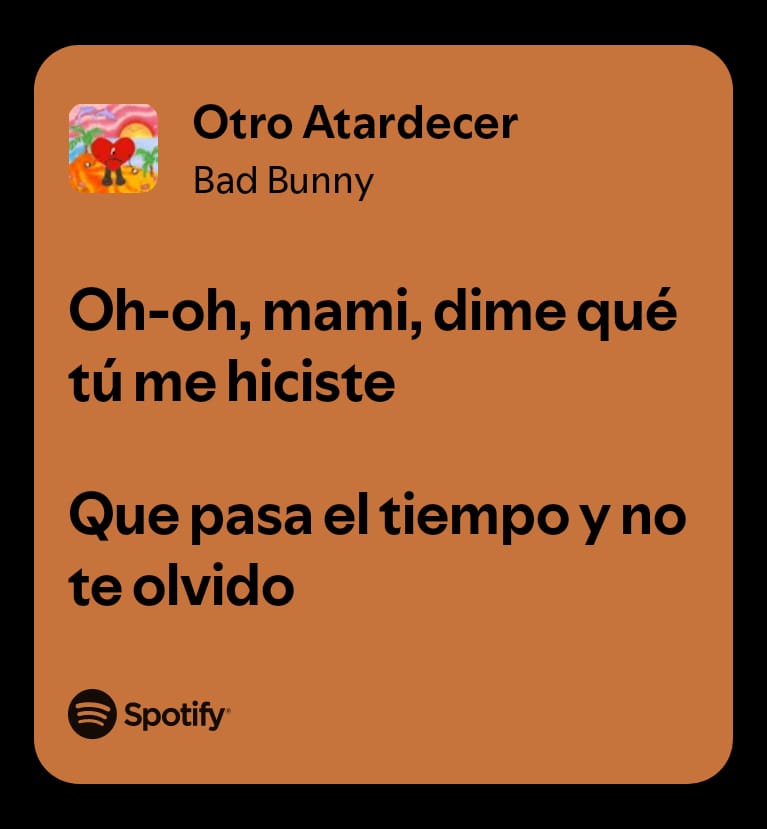 FrasesSpotify2's tweet photo. Otro Atardecer | Bad Bunny https://t.co/JJhk8LnsiP