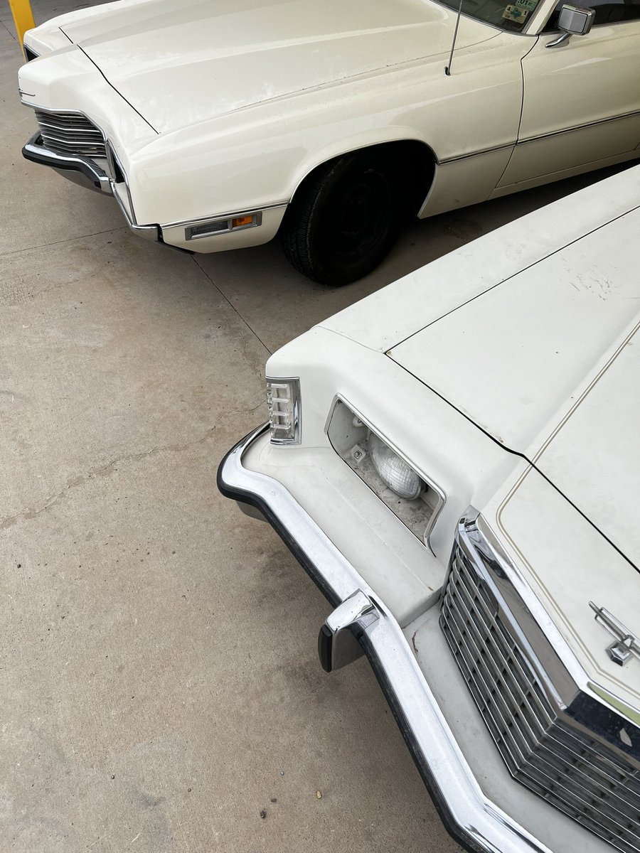 Automotive history. 
1971 Thunderbird front bumper.

1978 Thunderbird with post-US mandated 5mph impact bumper.