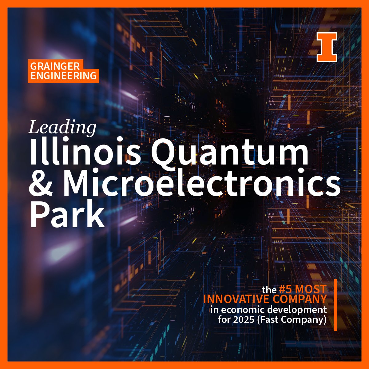 The Illinois Quantum &amp; Microelectronics Park has been named one of Fast Company’s 10 Most Innovative Companies in Economic Development for 2025!

📖 Read more: fastcompany.com/91269314/econo…

#IQMP #FastCompany #IllinoisInnovation #IllinoisGraingerEngineering