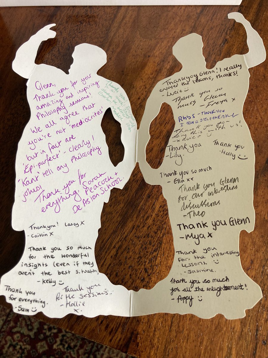 A great end to the week receiving a lovely card and gift from <a href="/DeAstonSchool/">De Aston School</a> students, who recently completed the <a href="/RIPhilo/">The Royal Institute of Philosophy</a> introduction to #philosophy course. Thanks so much!