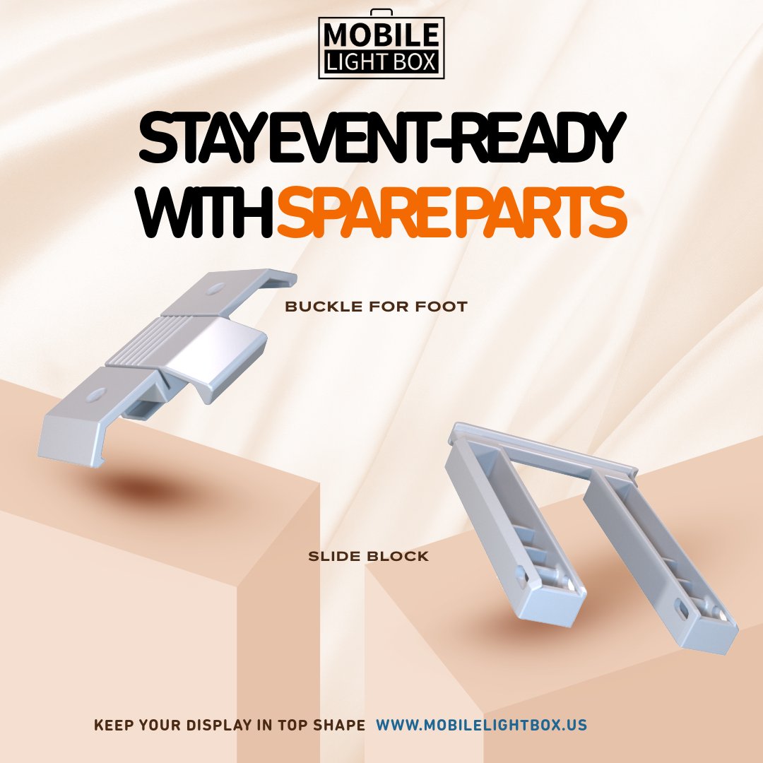 mobilelightbox's tweet image. Keep your Mobile Light Box in top shape!

Easily replace damaged parts and keep your gear ready for action! Save time and streamline your workflow with our spare parts.  🔧

#EasyFix #EventProfs #MobileLightBox  #TradeShowDisplay #SEGDisplays #TradeShowReady