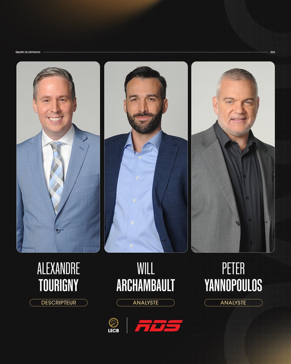 CEBLeague's tweet photo. Ce trio est de retour pour vous faire vivre toute l’action de la #LECB sur RDS cet été! 🔥
Au programme en 2025 : 16 matchs diffusés sur @rds , dont 12 en direct à la télévision et quatre en exclusivité web sur https://t.co/HTIHeJvjPz et l’application RDS. 📺💻
🗞️ Plus de détails sur https://t.co/2i1qVwMtbz